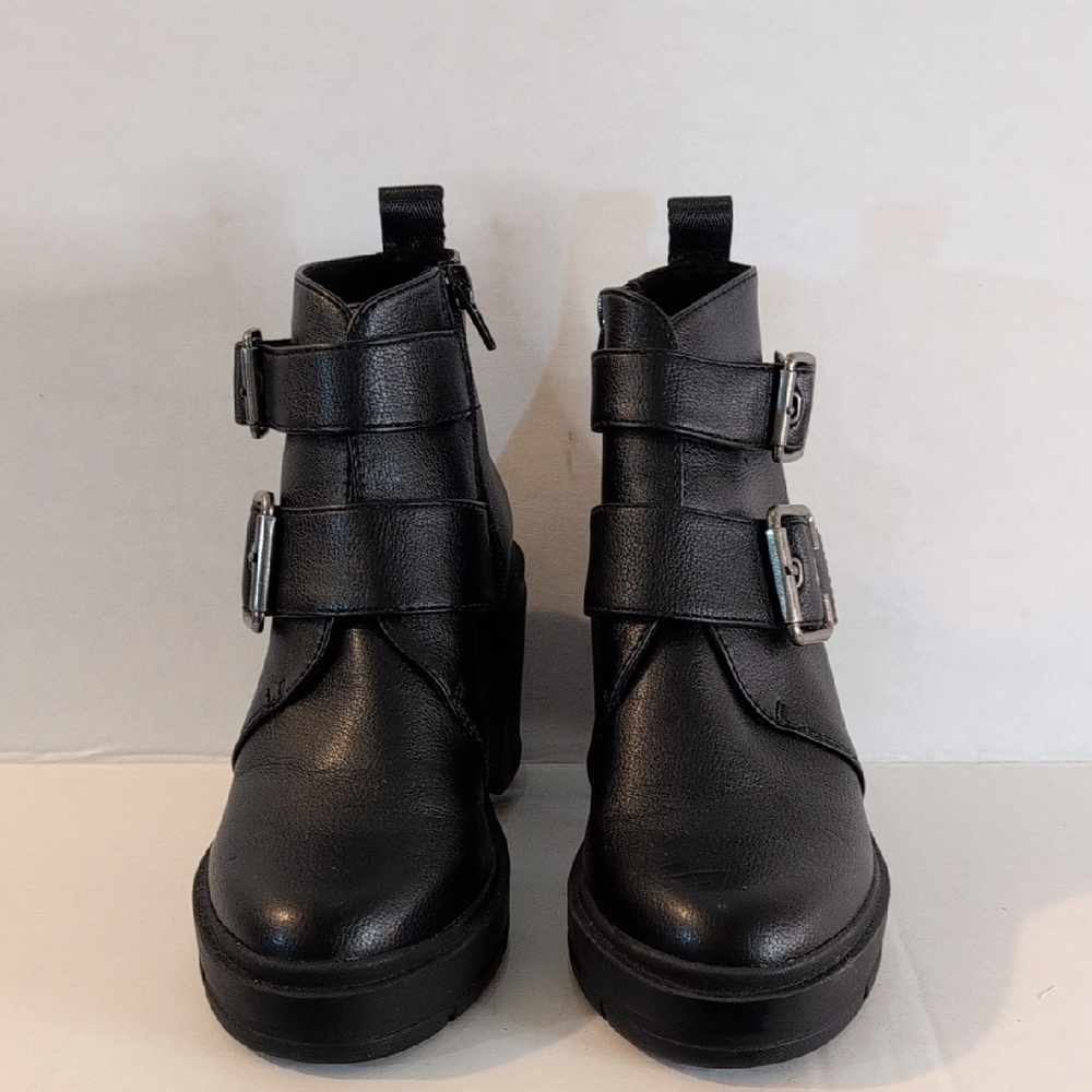 Rocket Dog Black Buckle Ankle Boots Size 6 - Picture 3 of 9
